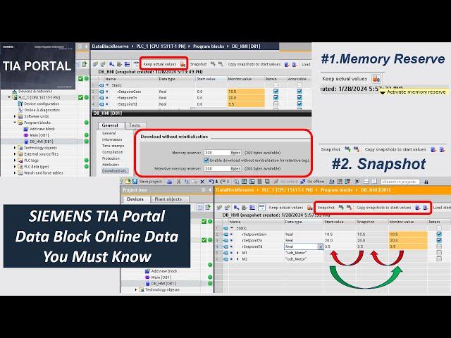 SC10. Siemens TIA Portal Data Block Online Data - You Must Know