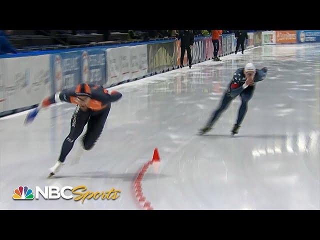 American Jordan Stolz wins 1500m at the World Cup Finals | NBC Sports