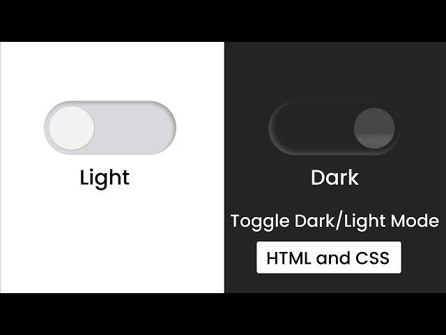 How to make Toggle Button with Dark/Light Mode in HTML & CSS | Dark/Light Mode in HTML & CSS