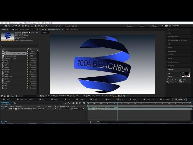 TUTORIAL: 3D Spiral Ribbon Sphere - After Effects