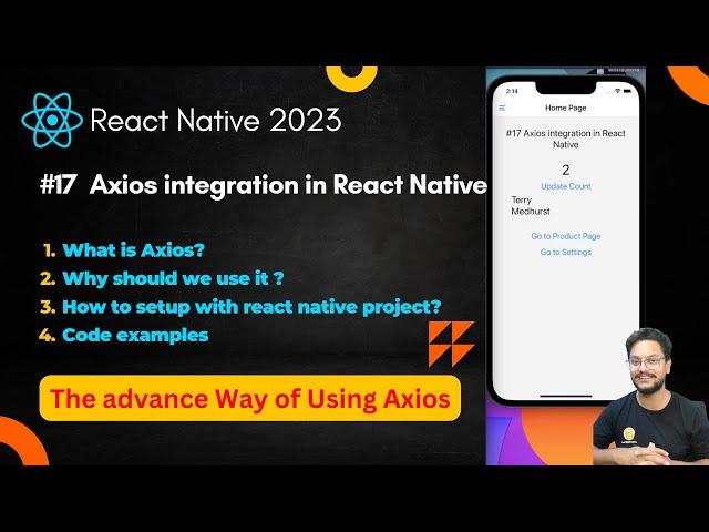 #17 Axios Integration in React Native #reactnative #axios  #javascript
