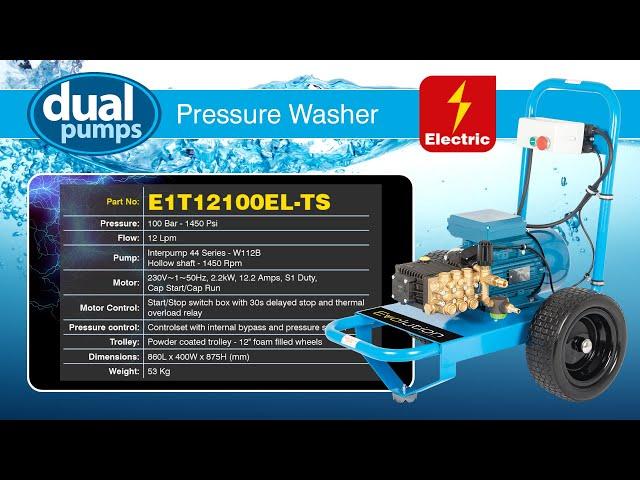 Electric Evolution Pressure Washer from Dual Pumps