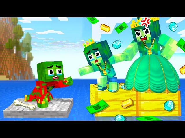 Monster School : Zombie x Squid Game PRINCESS wanna LOVE A POOR BOY ! - Minecraft Animation