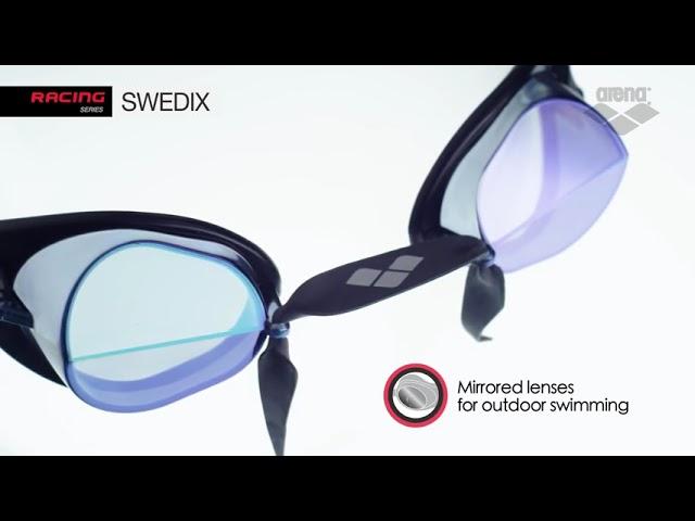 arena Swedix Swedish Swim Goggles for Men and Women, Smoke Silver Black, via amazon