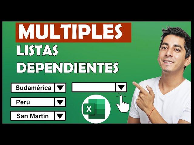 Crea múltiples listas desplegables dependientes en Excel  (Muy Fácil)