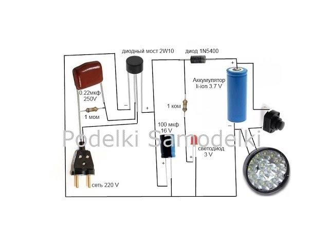 Charging scheme of the flashlight