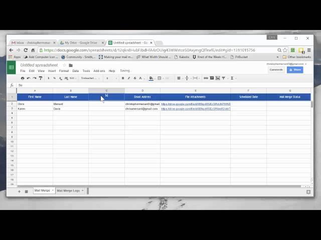 Mail Merge for Gmail - Different attachments for each recipients by Chris Menard