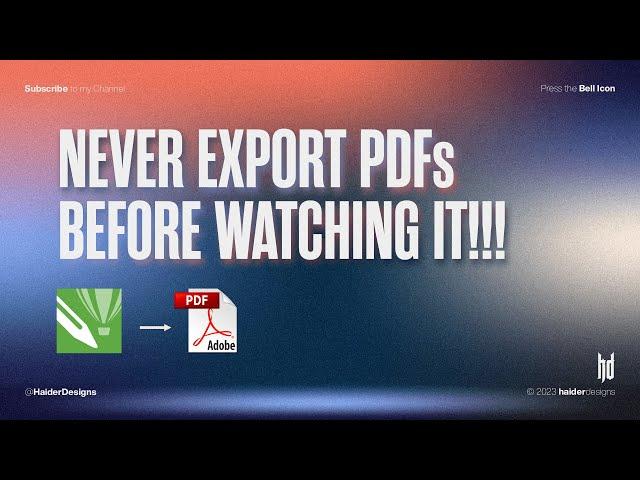 Things to know before exporting from CorelDraw to PDF | Tips | CorelDraw 21 | PDF | Export Settings