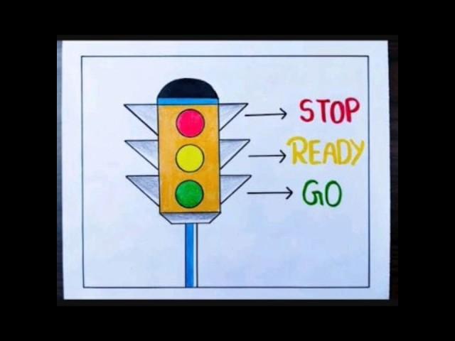 Traffic Light #shorts #shortsfeed #shortsyoutube #viral #draw #how #traffic #road #youtubeshorts