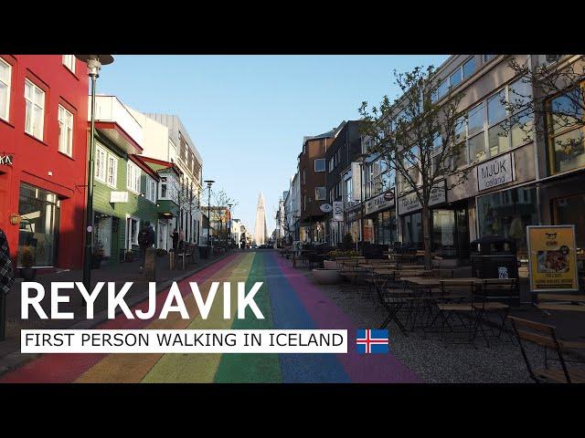 Exploring the icelandic capital Reykjavik (First person walking)