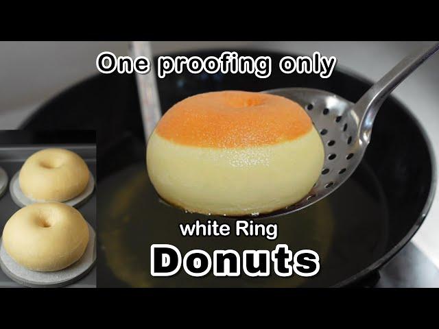 The Best White Ring Donuts Recipe. One proofing only.  Soft, Fluffy & White Ring !!