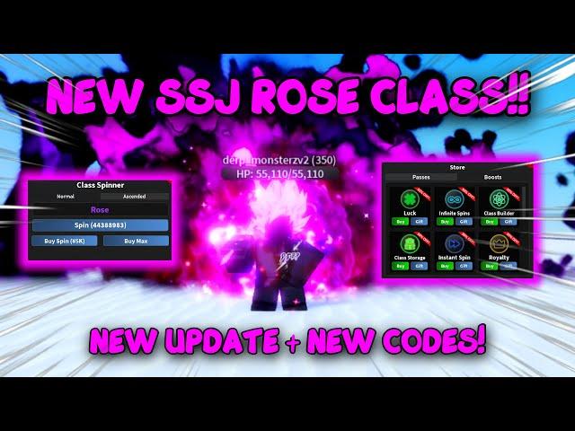 NEW ROSE CLASS UPDATE + NEW BOSS, CODES & MORE!! | A Hero's Destiny Roblox