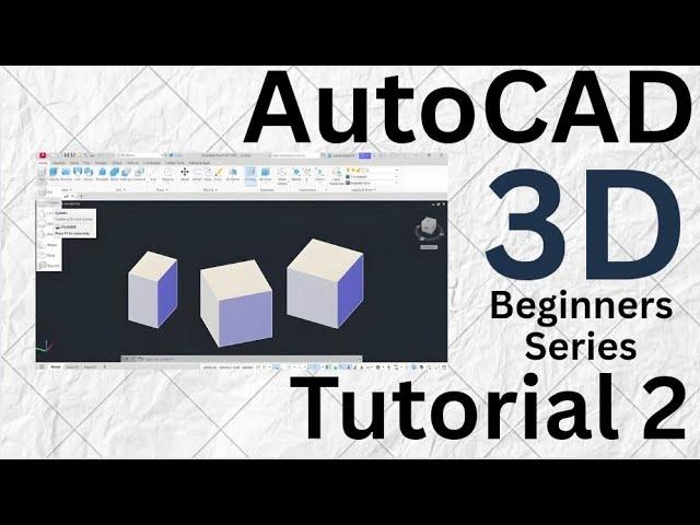 AutoCAD 3D tutorial for Beginners || How to learn AutoCAD 3D Drawing ‎⁨@AutoCADbyNishaMathur⁩