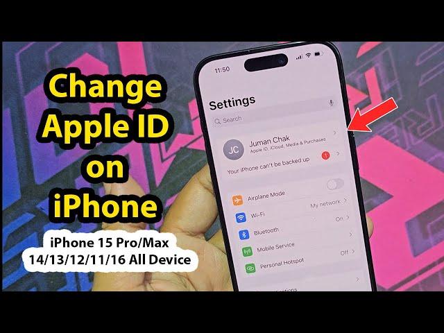 How to change apple id on iphone 15 pro