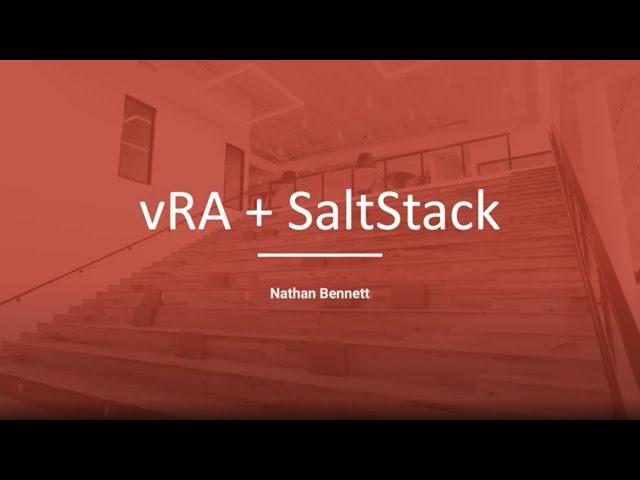 Sterling - vRealize Automation and SaltStack