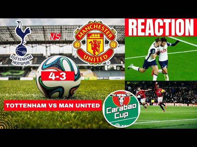 Tottenham vs Manchester United 4-3 Live Stream Carabao Cup EFL Football Match Score Highlights Spurs