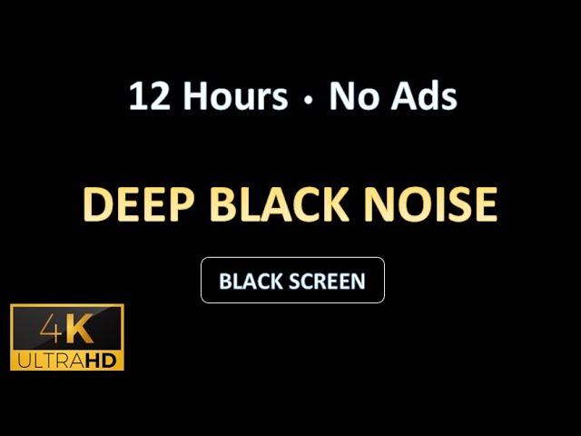 Deep, Comforting Black Noise | 12 Hours | BLACK SCREEN | Study, Sleep, Tinnitus Relief and Focus