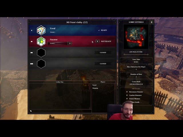 Divinity Original Sin 2 ARENA WORLD CUP! Round 1 Yuval vs Nazatur (ttv/Nazatur)