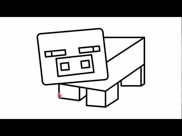 How to draw a pig from Minecraft | Как нарисовать свинью из игры майнкрафт