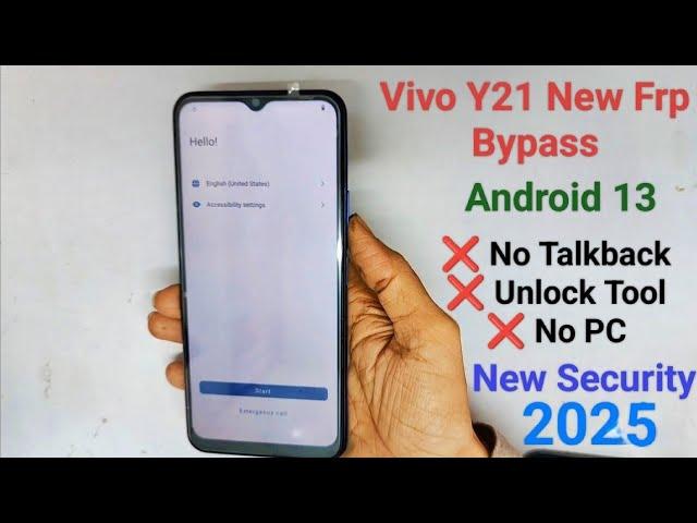 Vivo Y21T Frp Bypass Android 13 New Method 2025 || Vivo V2135 Frp Unlock Without PC