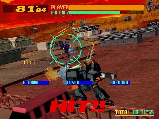 Virtual On: Cyber Troopers arcade 1cc 60fps