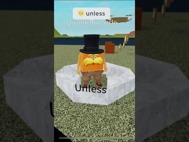 The Lorax in plane crazy on a budget #roblox #planecrazy #memes #lorax #theonceler #tree