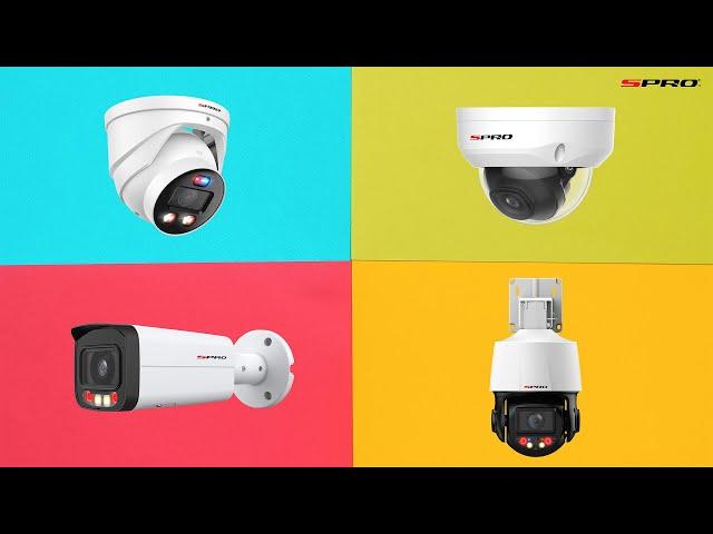 SPRO CCTV - Choosing the Right Types of CCTV Cameras - Turret, Dome, Bullet & PTZ Explained