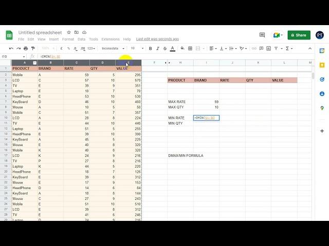 The most smart  excel formula DMax | DMin for time saving tutorial step by step.