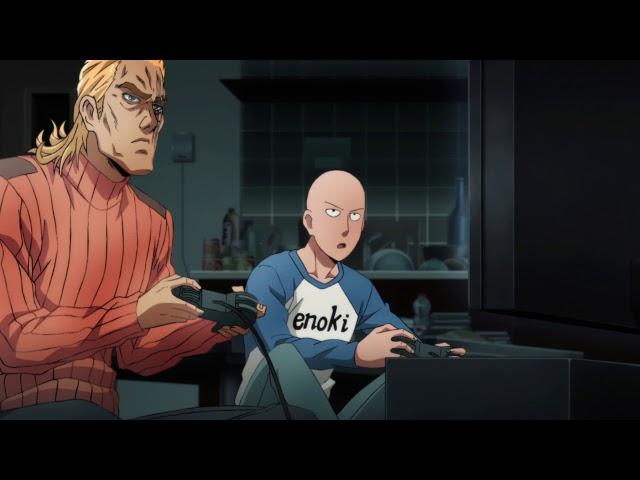 Сайтама и Кинг играют / Saitama & King playing