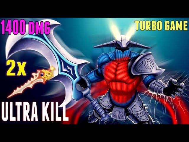 Dota 2 Turbo [2 rapiers] Sven Ultra Kill 1400 Dmg WTF - Dont Mess with Sven | Dota 2 Turbo Mode Pro