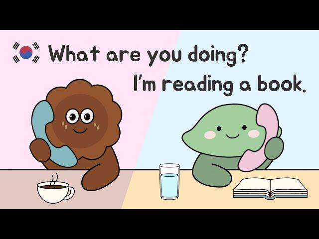  Korean Formal Conversation | Korean Listening Practice | Korean Animation  [-고 있다] [-으면] [-을래요?]