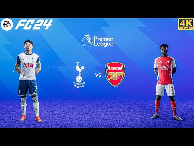 FC 24 - Tottenham Hotspur Vs Arsenal | North London Derby | Premier League 24/25 Full Match | 4K HDR