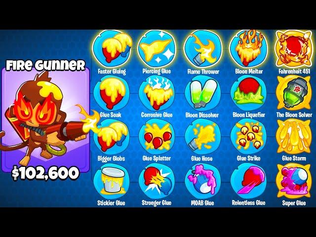 The 4th Path FIRE GUNNER! | Modded Glue Gunner in BTD 6