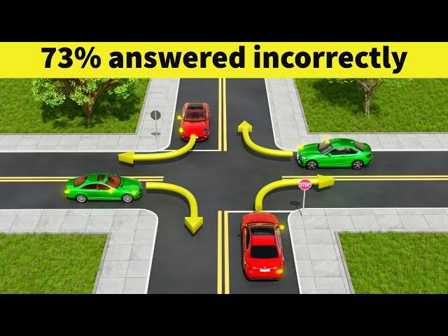 In WHAT ORDER should CARS PASS this intersection?