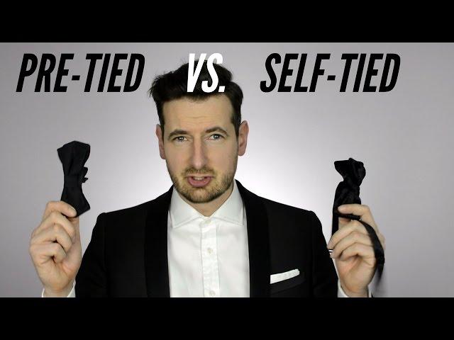 Pre tie vs. Self tie Bow Tie. Which one to choose? How to wear a self tie bow tie