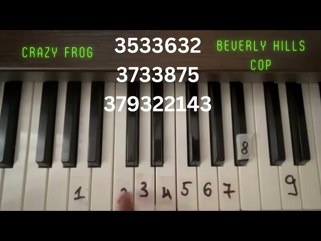 Beverly Hills cop theme(Crazy frog) - piano tutorial