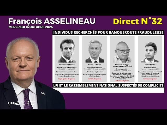 François Asselineau répond à vos questions en direct n°32