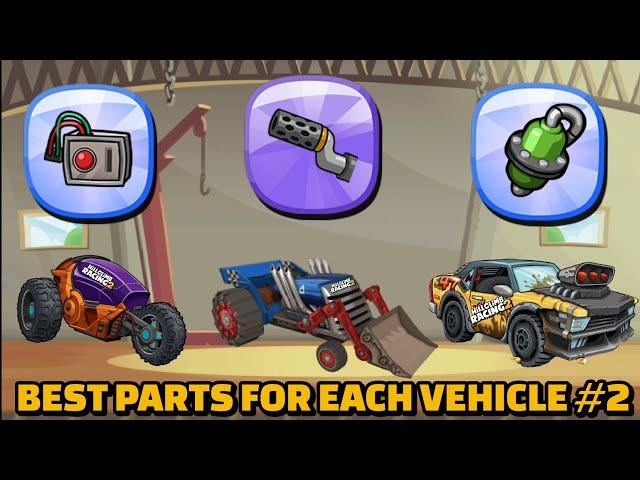 BEST PARTS SETUP FOR EACH VEHICLE!!  - Hill Climb Racing