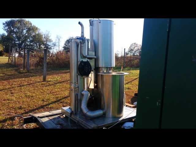 Gasifier Running a 45kw Generator with a Ford 300 cubic inch 6 cylinder engine