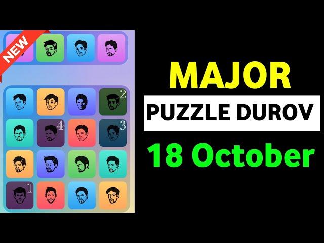 18 November Major puzzle durov Solved Today | Major Daily combo card 18 November