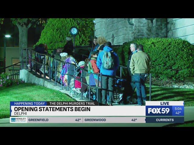 Dozens of people camped outside of Carroll County Courthouse for Delphi Murder Trial