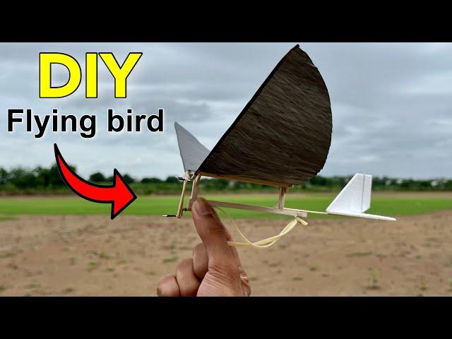 How To Make Flying Bird | single crank mechanism | #ornithopter #howto