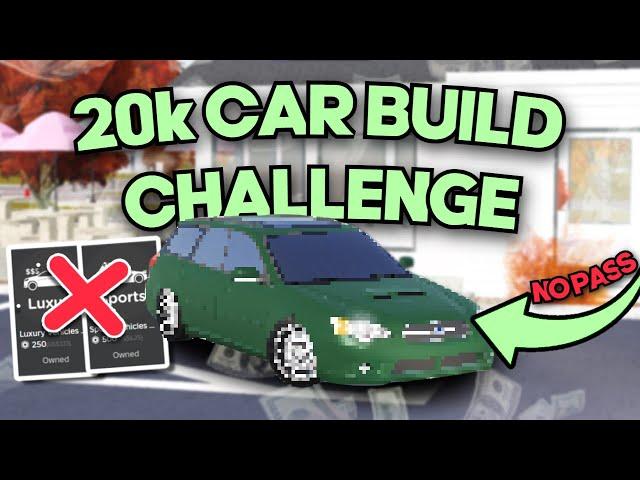 Making The BEST $20K CAR BUILD in Roblox Greenville