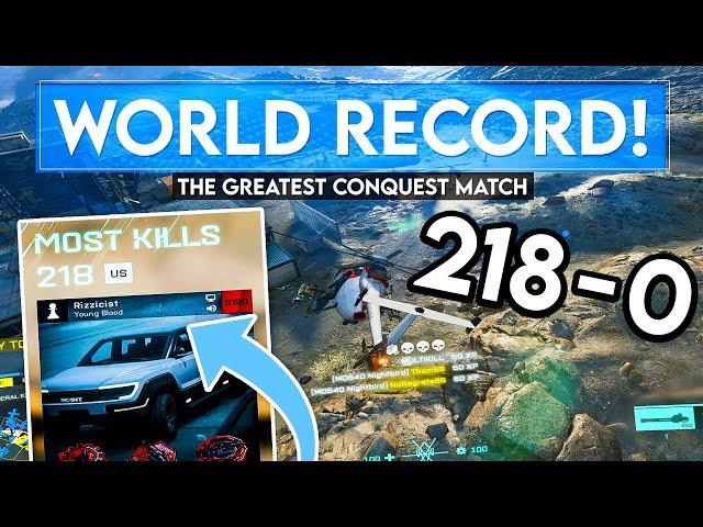 This Battlefield 2042 World Record is now UNTOUCHABLE... 218-0 Conquest