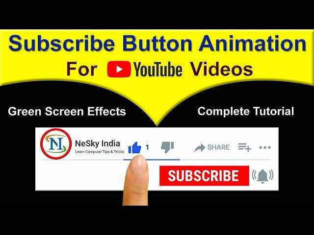 How To Make Subscribe and Bell icon intro Animation For YouTube Videos | Animated Subscribe Button 