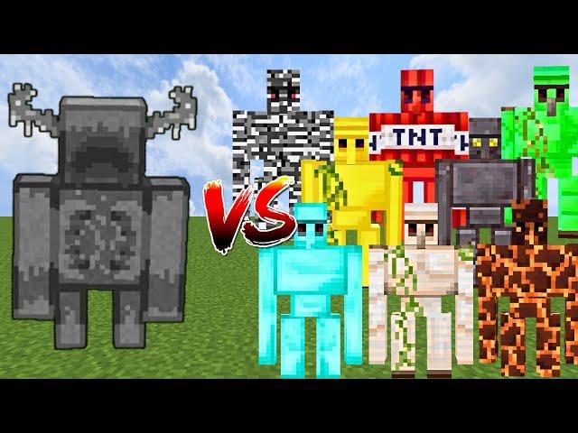 NETHERITE WARDEN vs ALL GOLEMS | Minecraft Mob Battle