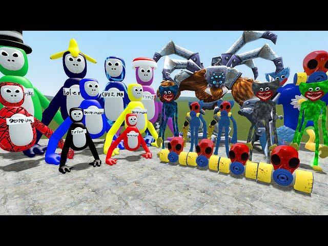 ALL ROBLOX RAINBOW FRIENDS VS ALL POPPY PLAYTIME In Garry's Mod!