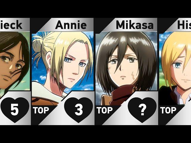 Best Girls from Attack on Titan