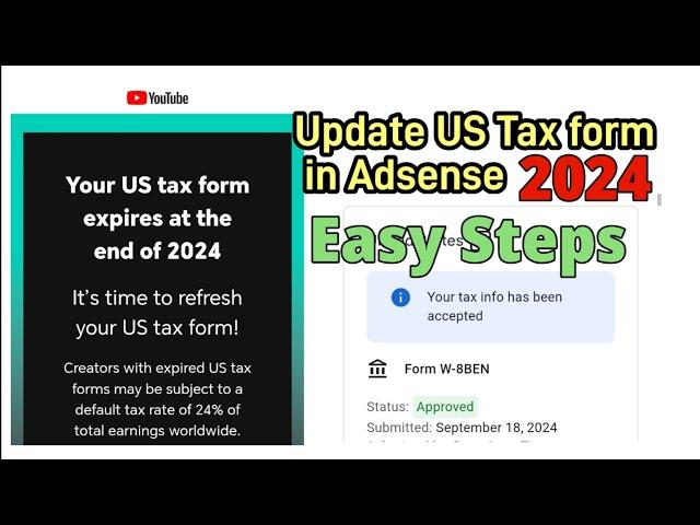 How to update US tax Form 2024 Adsense