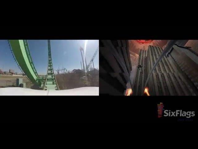 New Revolution - Virtual Reality Coaster on Shock Wave at Six Flags over Texas